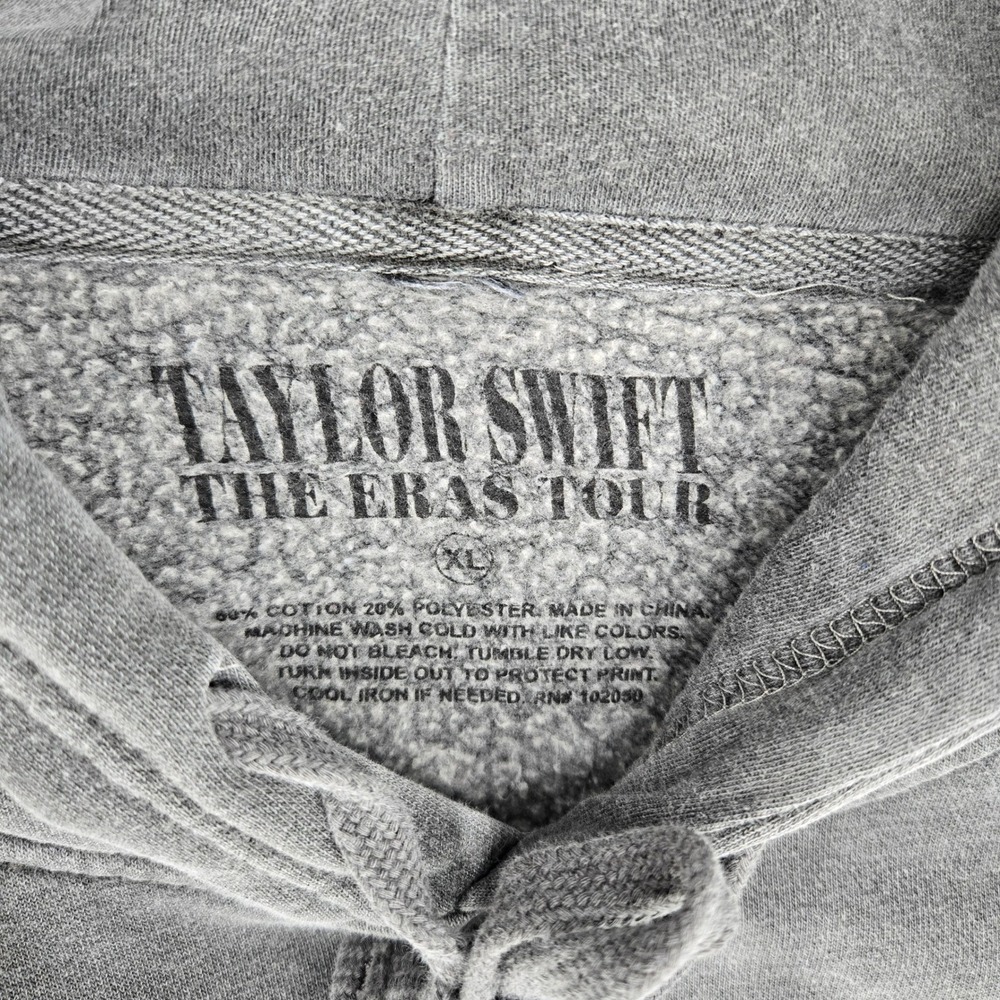 Taylor Swift XL The Eras Tour Oversized Unisex Charcoal Mineral Wash Graphic - Picture 4 of 7